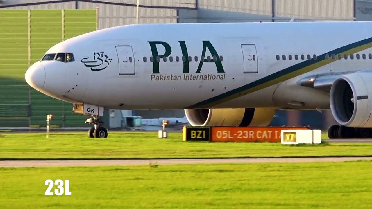 PIA Returns To Europe PK749 Islamabad To Paris Using AP-BGK B772 This Video Is From Manchester