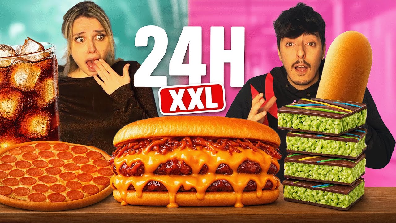 MANGIAMO SOLO CIBO XL PER 24 ORE! *SIAMO STATI MALE*