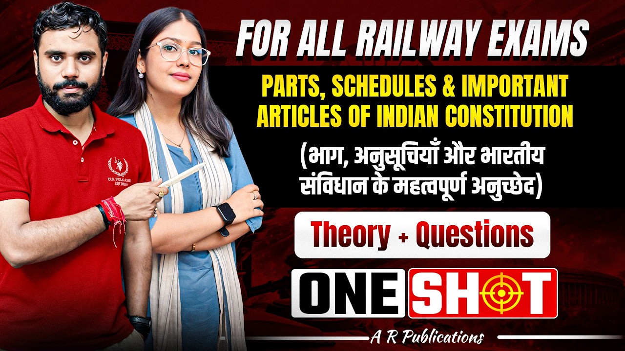 🔥Parts, Schedules, and important articles of indian constitution | For All Exams by Nandini Ma'am