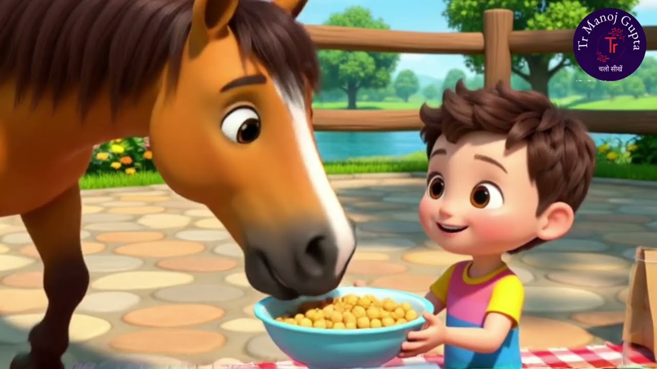 🎵 वाह मेरे घोड़े क्या तेरी चाल | Animated Hindi Poem | Kids Cartoon Song 🐴।:📚 कक्षा 1 हिंदी कविता |