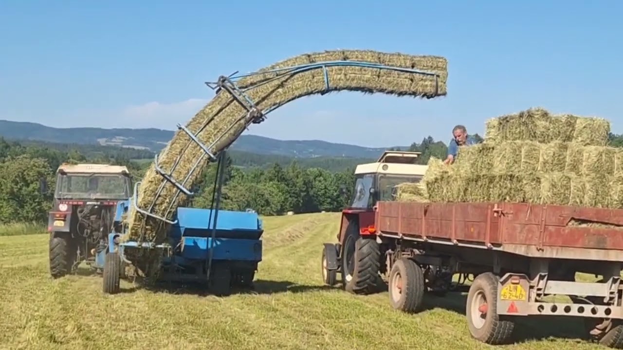 Lisování sena 2025 s Zetor 5245 & Fortschritt K453, Zetor 8011