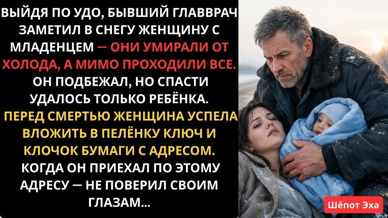 Выйдя по УДО, главврач нашёл в снегу умирающую женщину с младенцем, мимо которых прошли все. Перед..
