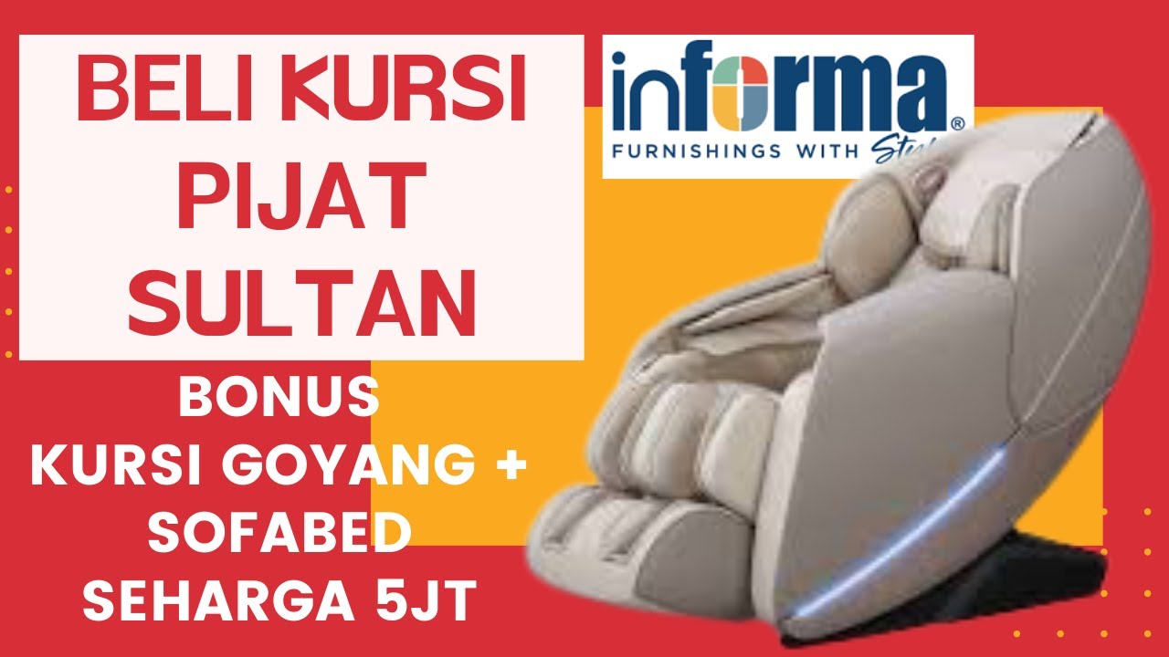 Unboxing Kursi Pijat Sultan Kenzo Massage Chair Produk Informa Bonus Kursi Goyang + SofaBed