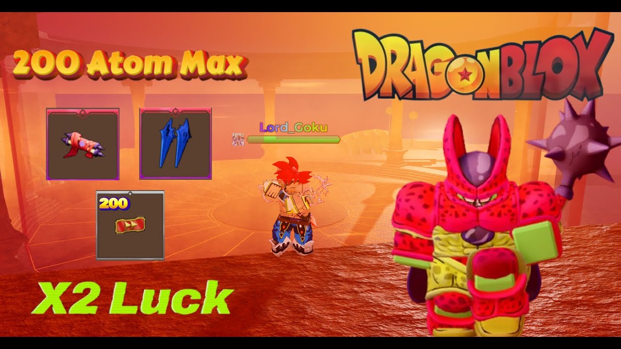 I did 200 atom max with x2 luck |Dragon Blox|