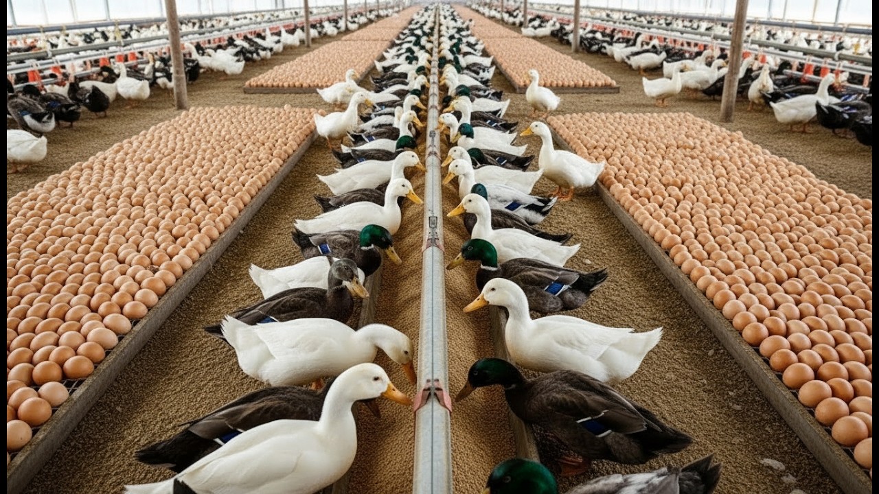 How Millions of Duck Eggs Are Produced | Inside a Modern Farm