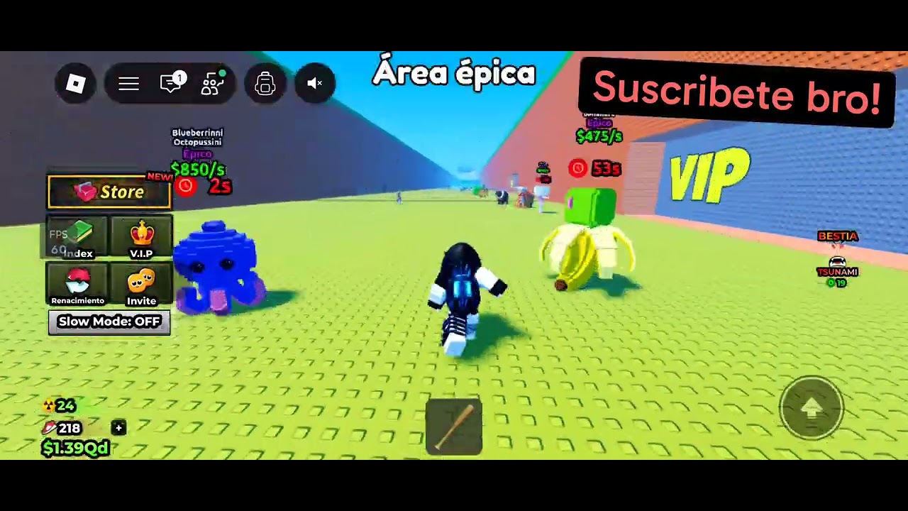 Jugando escapa del tsunami por brainrots/ Roblox