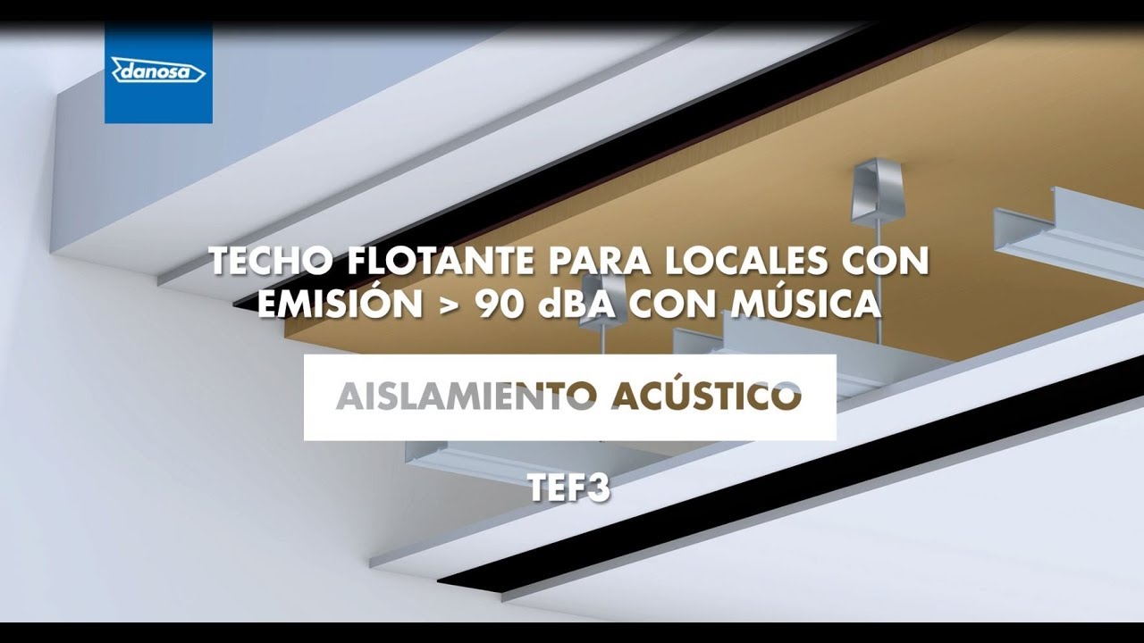 Techo flotante para locales con emisión mayor de  90 dBA y con música - TEF3