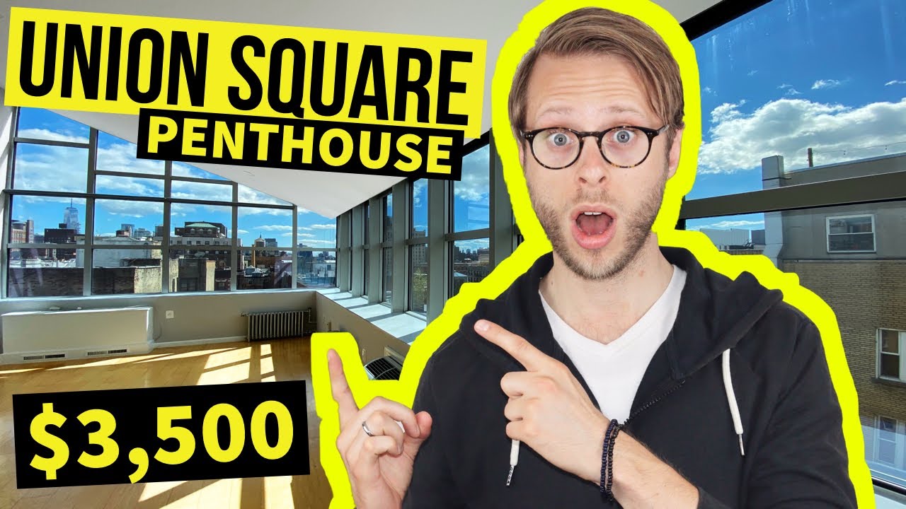 $3,500 All-GLASS Penthouse by Union Square | NYC Apartment Tour