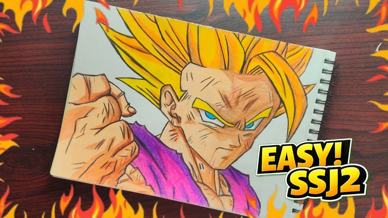 How to Color Gohan SSJ2 Step by Step | Easy Anime Coloring Tutorial for Beginners
