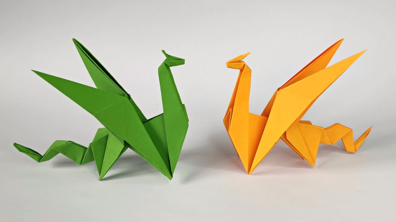 Origami FAERIE DRAGON | How to make a paper dragon