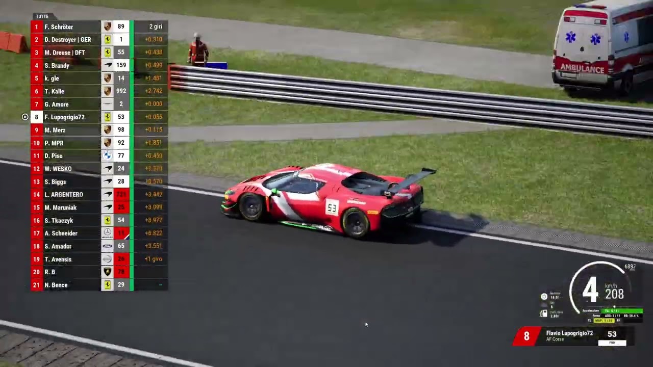 nurburgrnig da 15esimo a 3erzo  con giro veloce