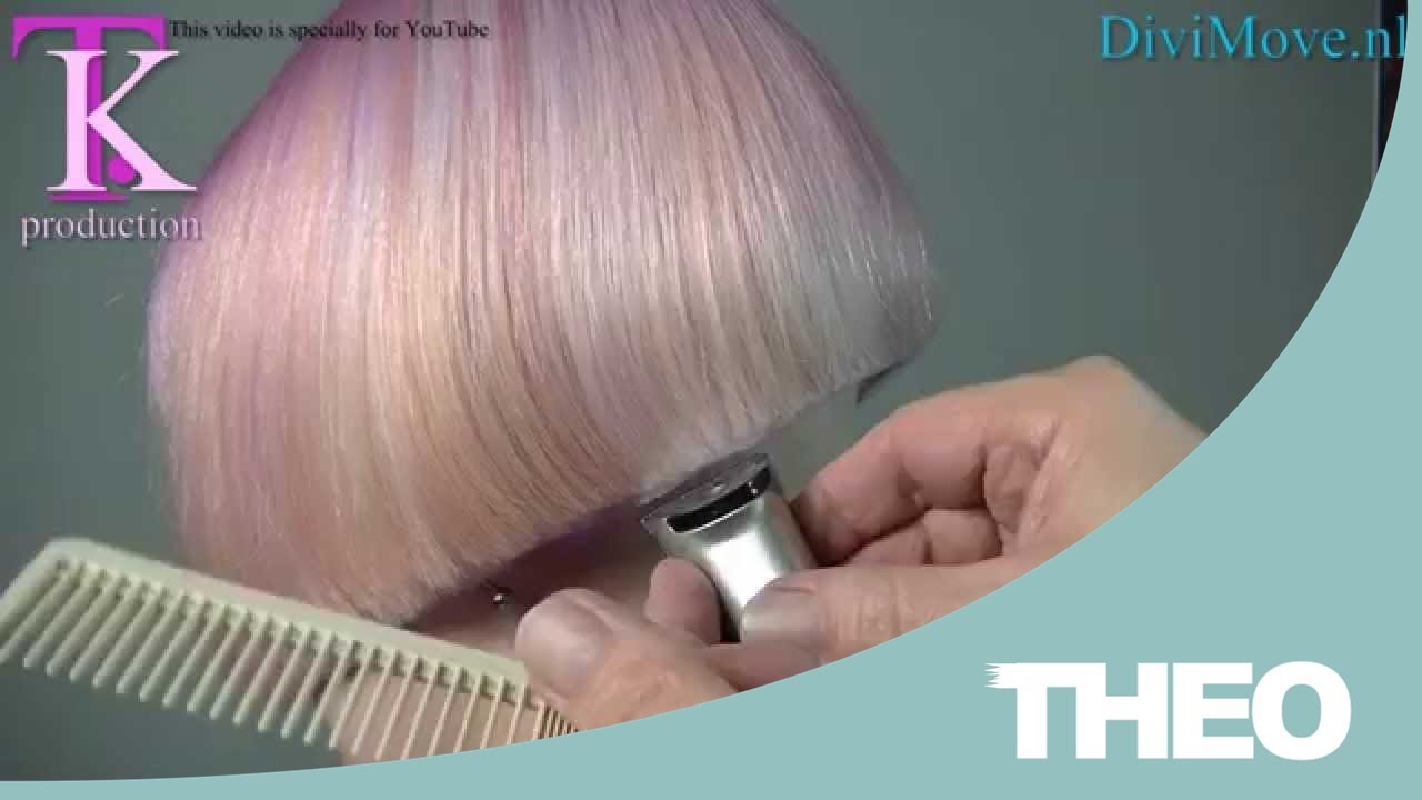 Blunt trendy clipper cut bob, shaved nape in a sexy trendy color  Rosan by T K