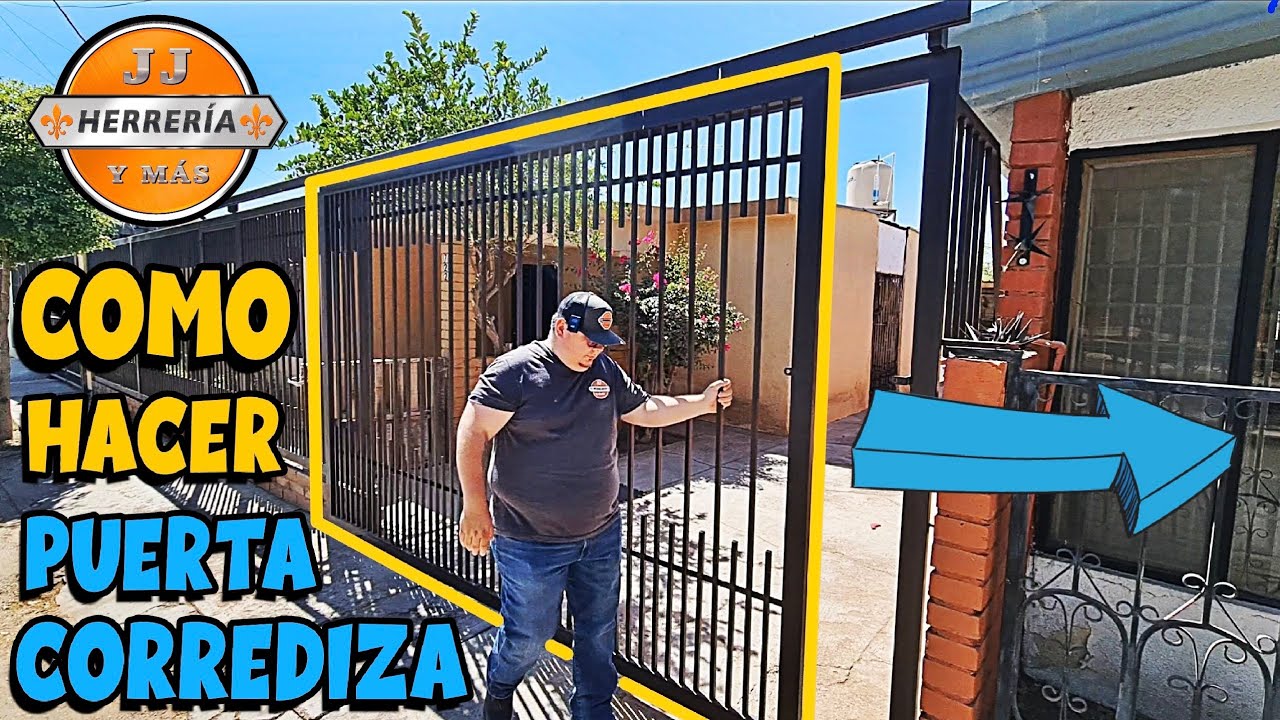🚗 Como hacer Una COCHERA CORREDIZA De Herrería PASO A PASO 🚪