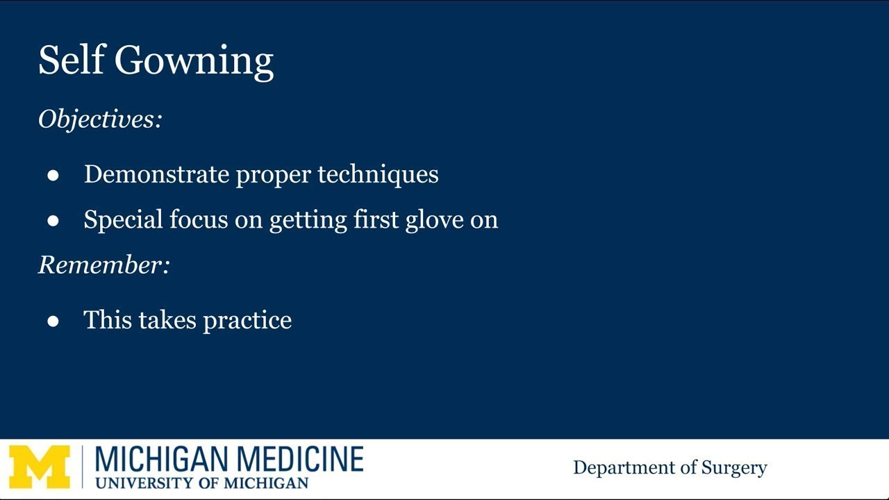 Self-Gowning: Medical Student Microlearning Videos for the Surgery Rotation