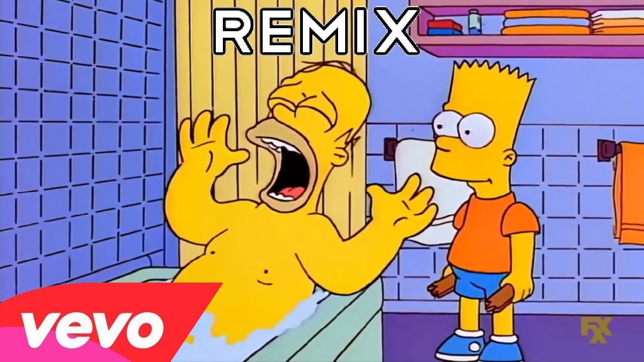 Bart golpea a Homero con una Silla 