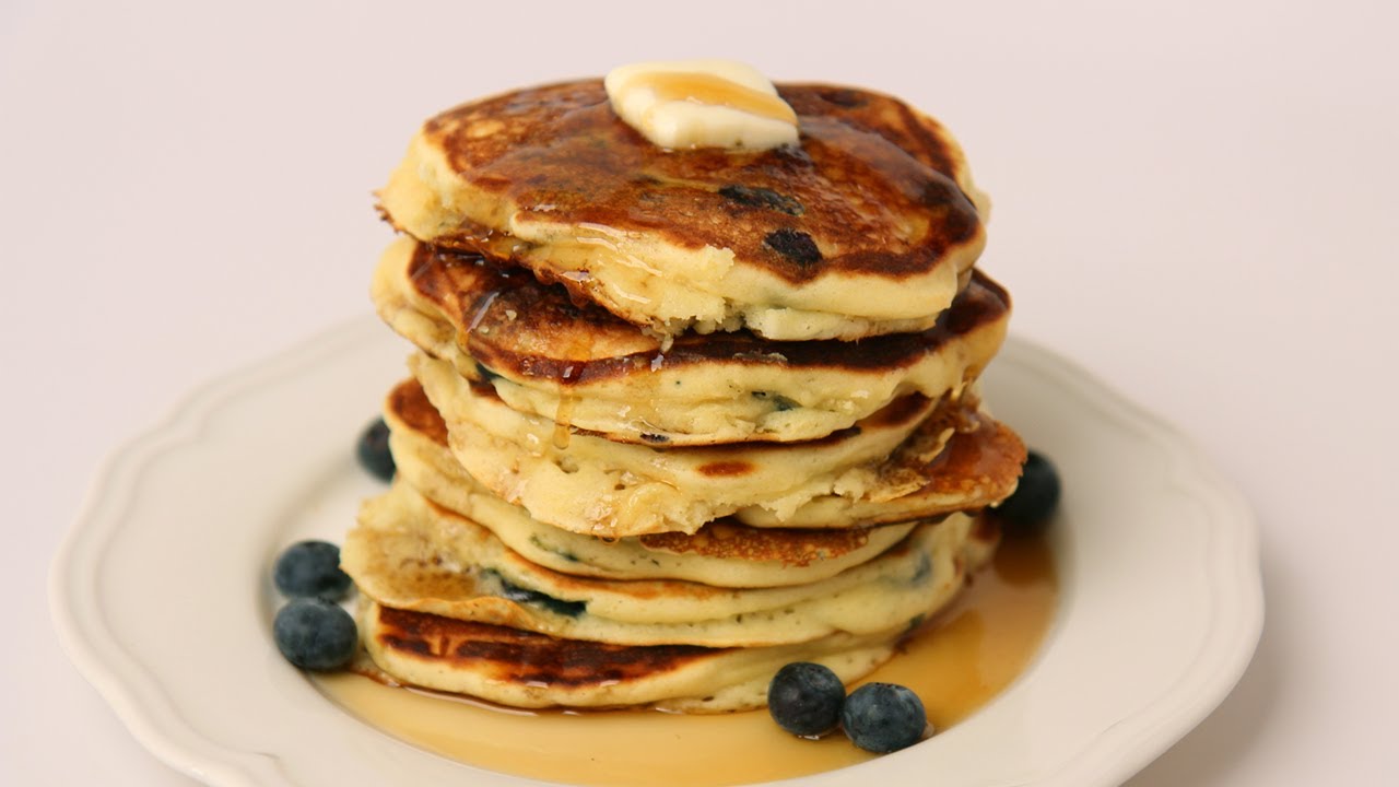 Homemade Blueberry Pancake Recipe - Laura Vitale - Laura in the Kitchen Episode 426