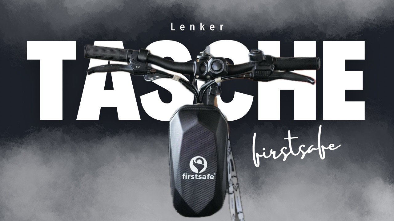 Firstsafe E-Scooter & Fahrrad Handschellen-Schloss: Maximaler Diebstahlschutz + Lenkertasche