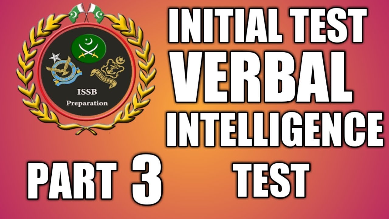 Initial test verbal intelligence test part 3