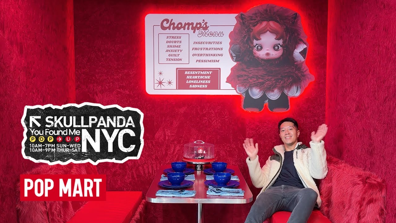 ПОСЕЩАЕМ ВРЕМЕННЫЙ МАГАЗИН POP MART SKULLPANDA В НЬЮ-ЙОРКЕ! Классические плюшевые подвески из США...