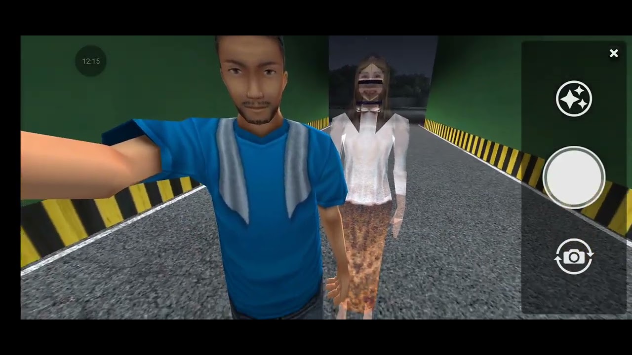 5 years old boy driving bus and meet real ghost on bus simulator indonesia 