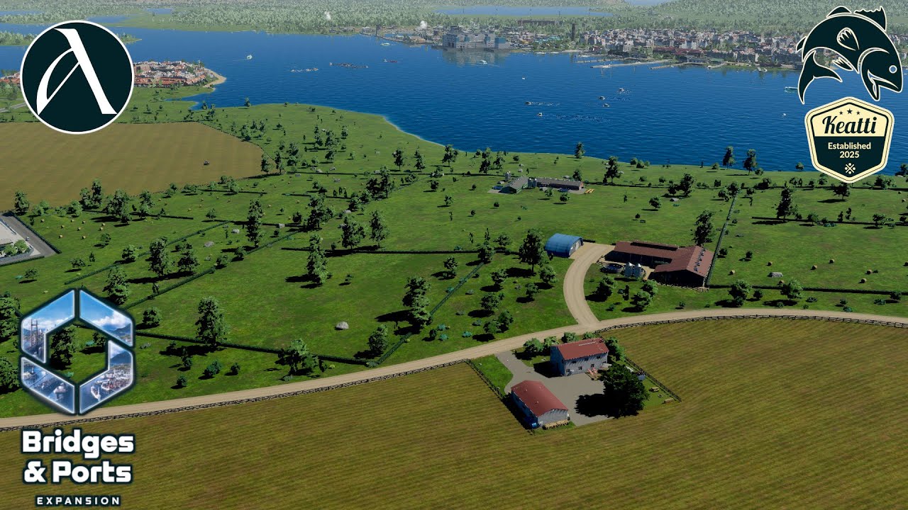 Le village et les prés salés de l'île de Fyrön - modée Cities: Skylines II [FR]
