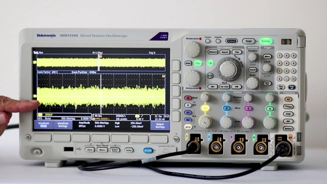Wave Inspector in the Tektronix MDO3000 Oscilloscope