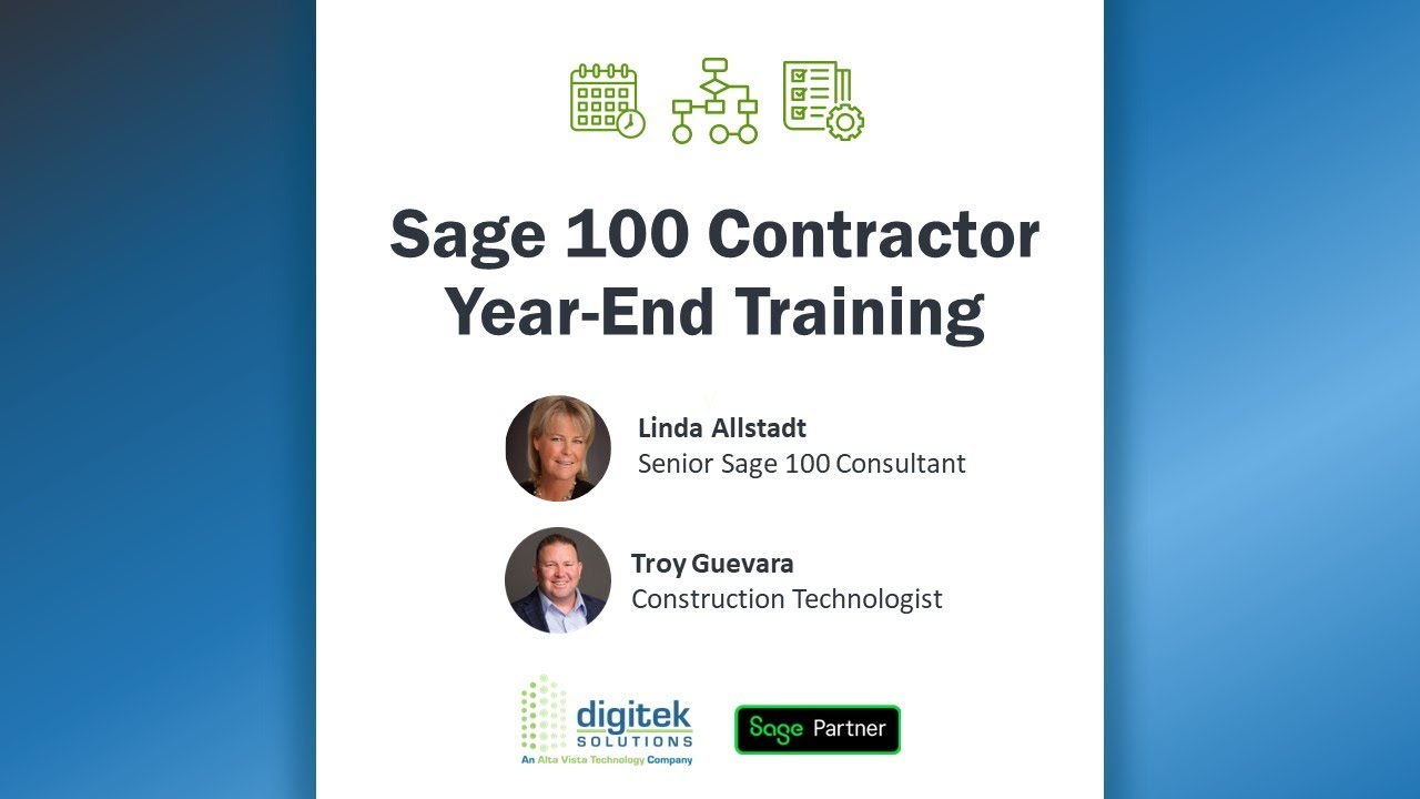 Sage 100 Contractor Year End Training 2023