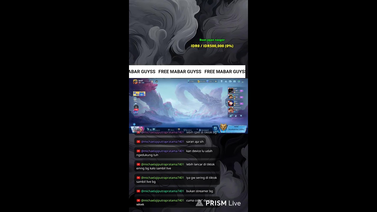 (LIVE YT SHORT) FREE MABAR GUYSS #short #mlbb #syarulkurniawan #shortlive #mobilelegend