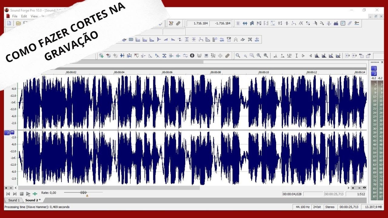 COMO FAZER CORTES NO AUDIO USANDO O SOUND FORGE