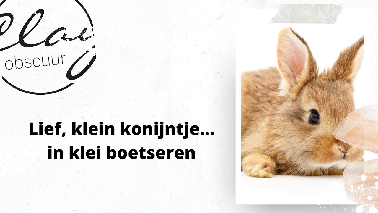 Lief klein konijntje: een konijntje boetseren in klei