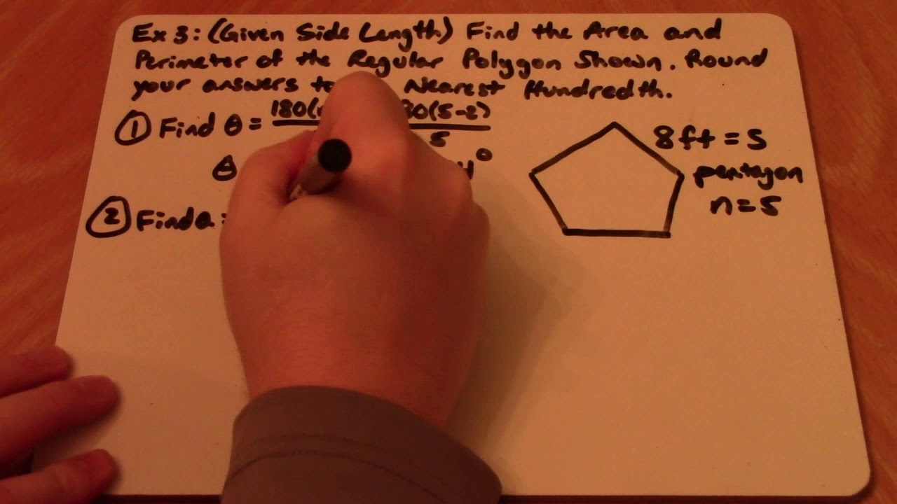 Area and Perimeter of Regular Polygons   Ex3 Given Side Length