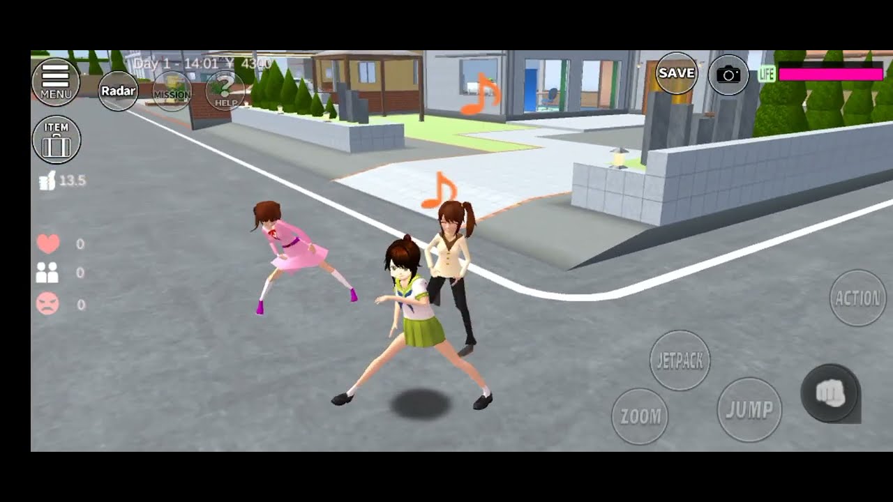 Sakura school simulator x dance with bestie 