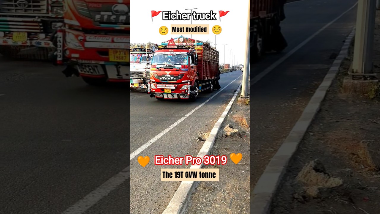 Eicher Pro 3019.180hp of Power truck Pro 3019 is a top-end medium-duty truck.#tata #nonstop #eicher