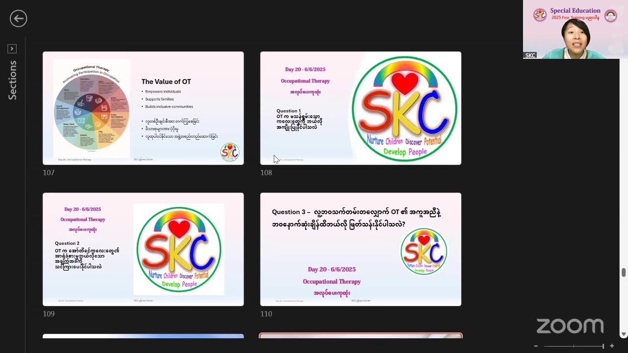 Day 20 - 6/6/2025  Occupational Therapy အလုပ်ပေးကုထုံး