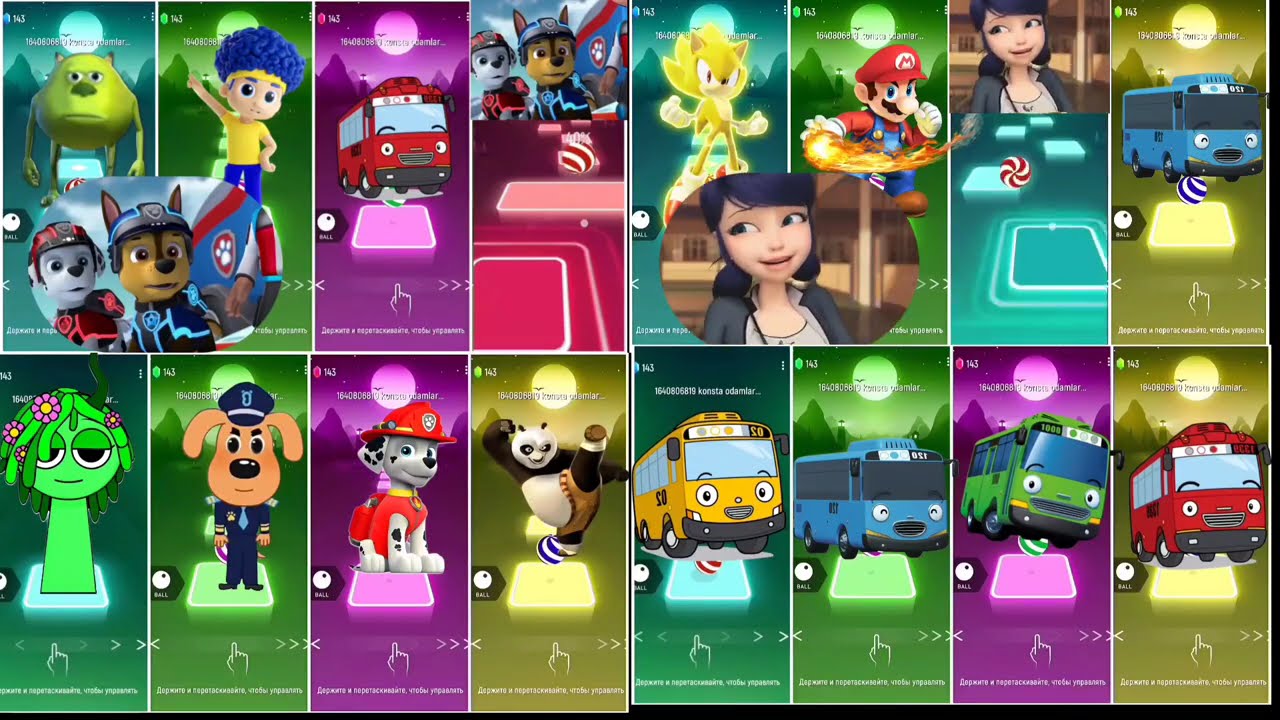 100+ Cartoon Legends in ONE Tiles Hop Battle?! 😱 Ultimate Multiverse Showdown!
