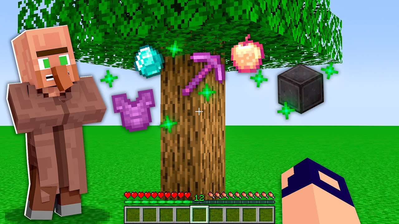 СТАЛО ЛЕГКО!! ДЕРЕВЬЯ РАСТУТ РЕДКИМИ ПРЕДМЕТАМИ В MINECRAFT!!