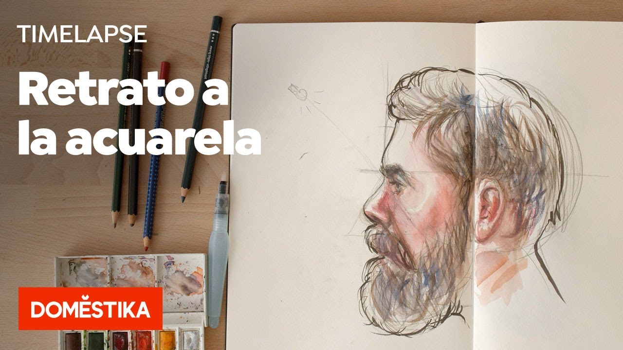 TIMELAPSE Acuarela: retrato - Carlos R. Casado - Domestika