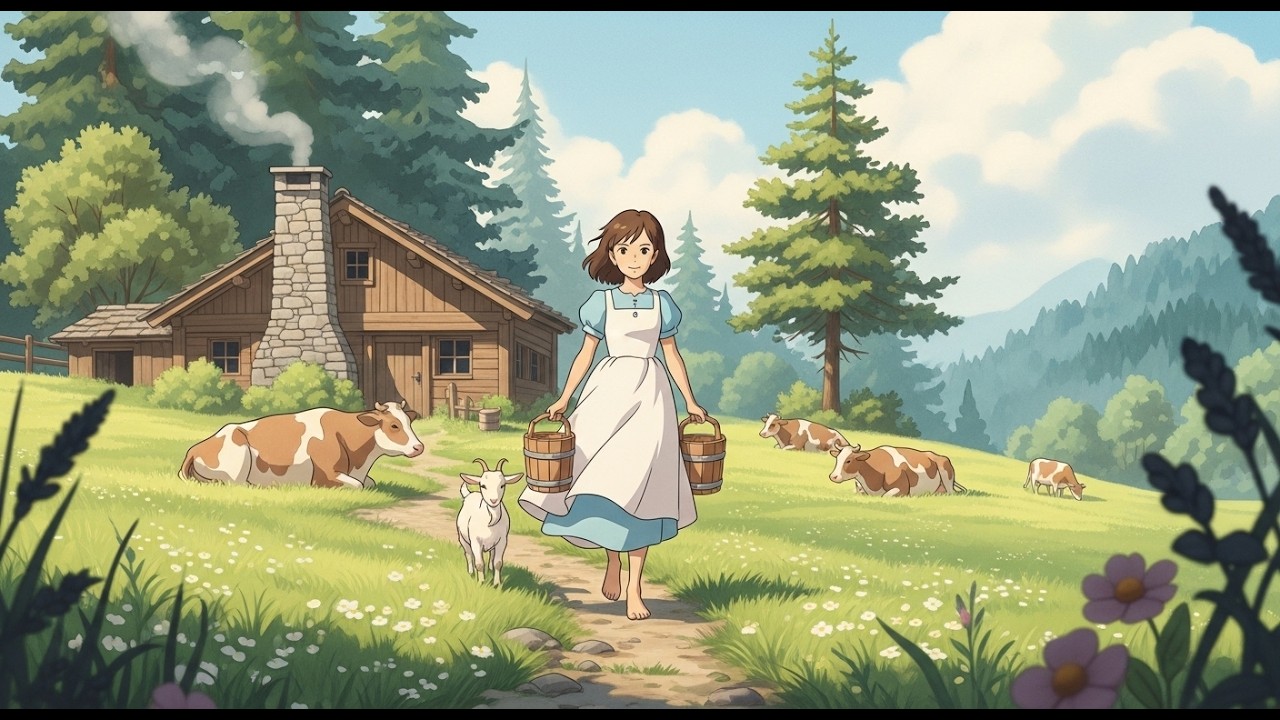 Village life Ghibli style ASMR | Beauty of village life | Green Mountains |Natural view