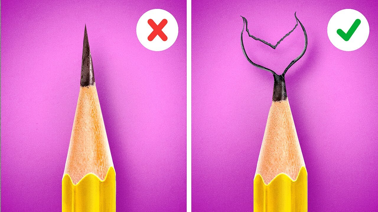حيل غذائية مضحكة وخدع 😍 الرسم السهل بالقلم الرصاص 📦 أفكار للحرف اليدوية للأطفال والآباء من 123 GO!