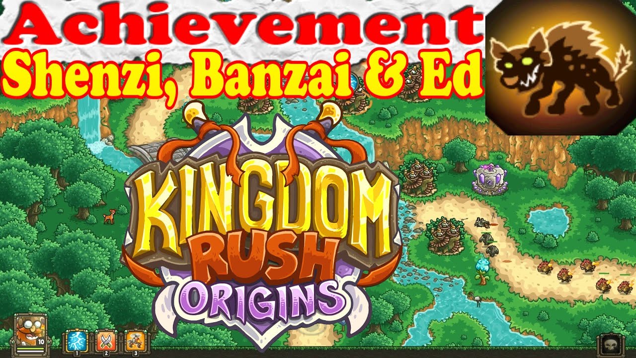 Достижение Kingdom Rush Origins Shenzi, Banzai and Ed End Stage 3 без шрамов более 3 гиен