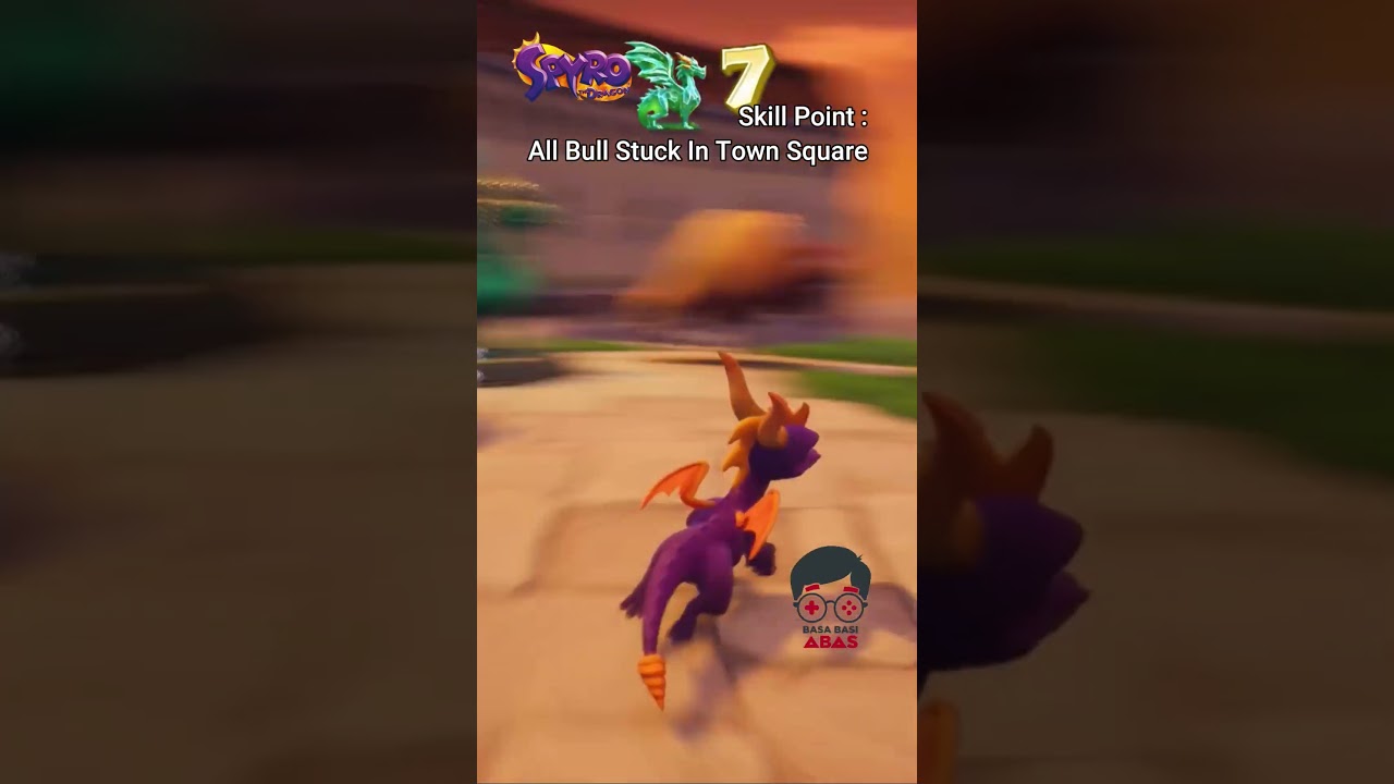 Town Square Skill Point All Bull Stuck  #spyrothedragon #spyroreignitedtrilogywalkthrough