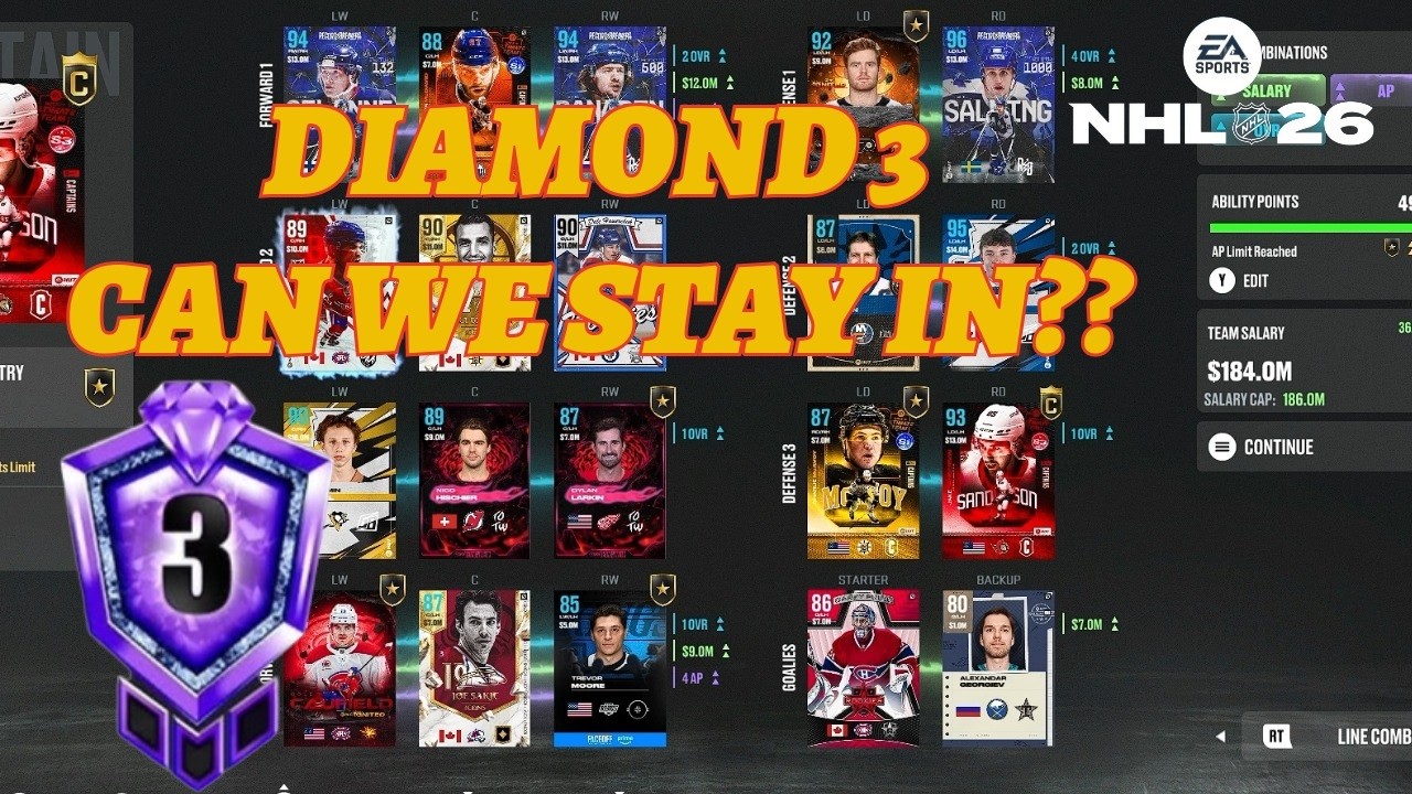 NHL 26 HUT - DIAMOND 3 RUN HITS A SLUMP