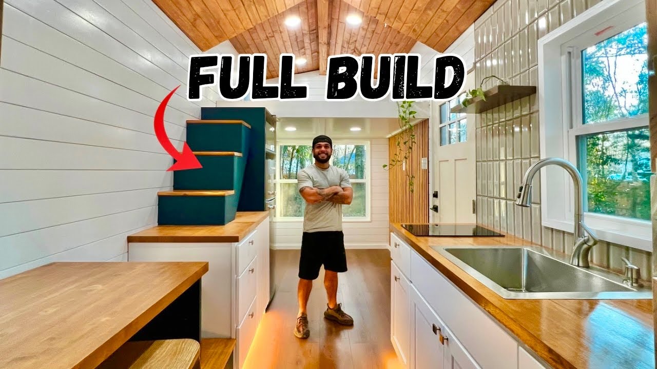 How I built A DIY Tiny Home on wheels | FULL BUILD