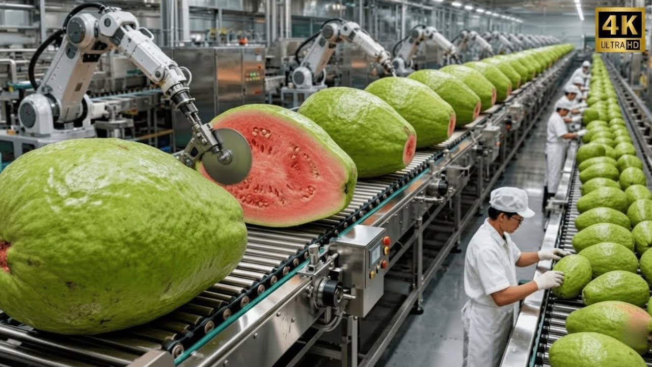 Inside a Modern Guava Factory: From Fresh Guavas to Pink Guava Nectar (Full Process)