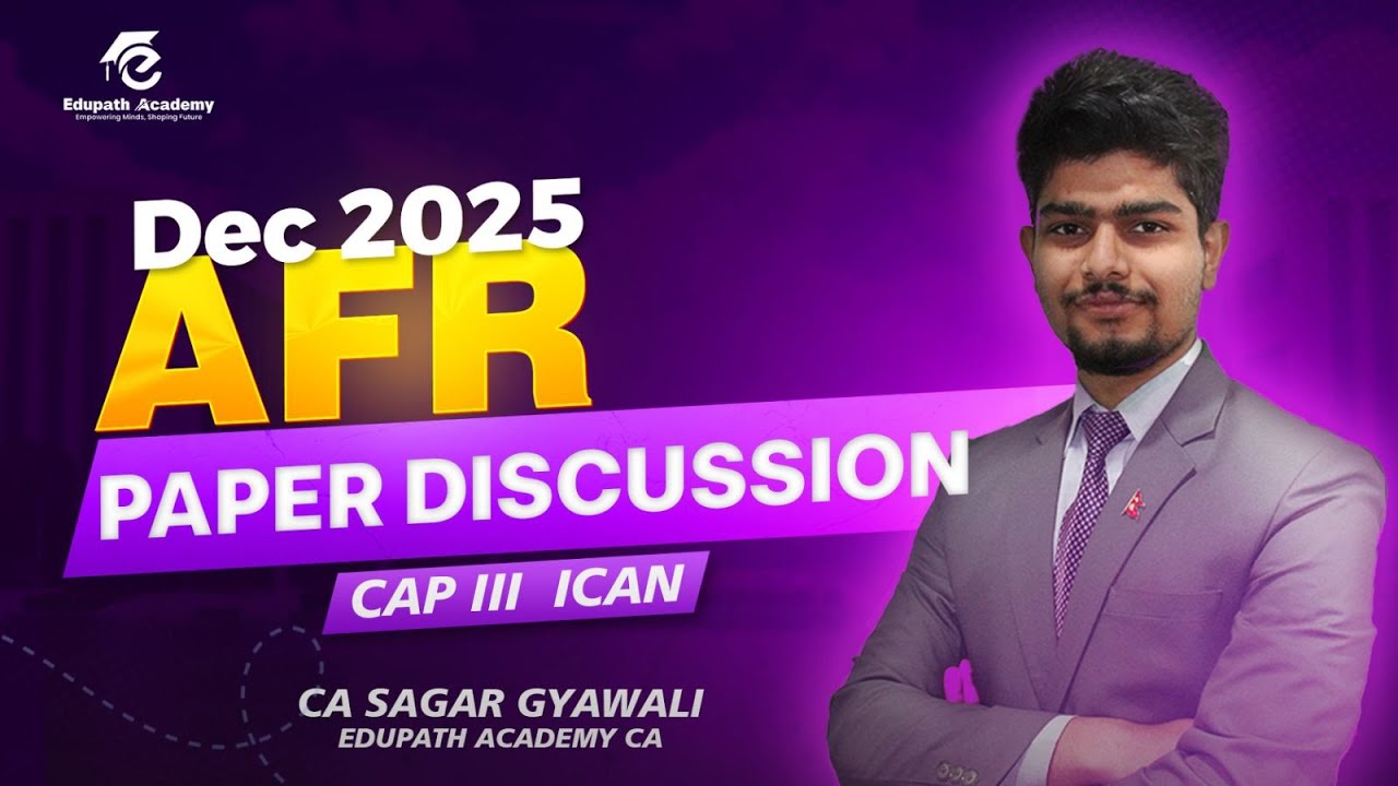 AFR December 2025 Solution, ICAN  | Advanced Financial Reporting Paper Analysis By CA Sagar Gyawali