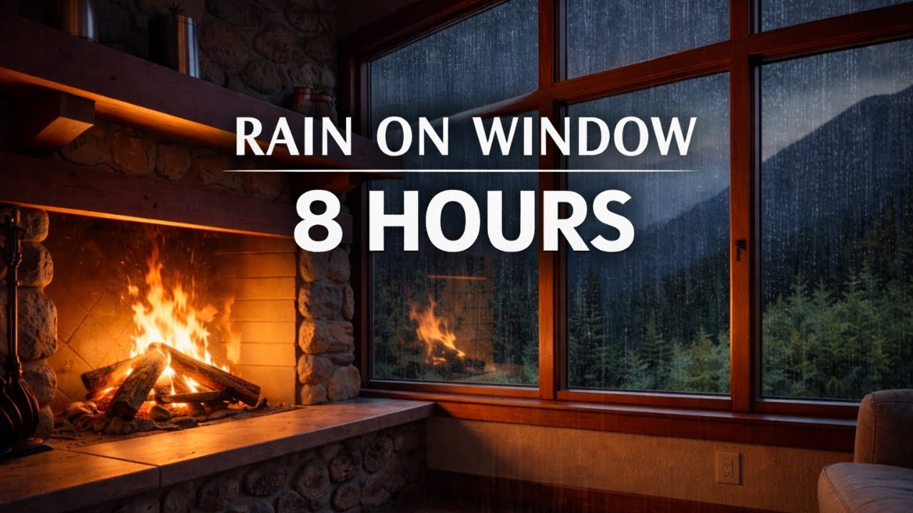 Rain on Window 🌧️ 8 Hours | Cozy Night Rain for Deep Sleep