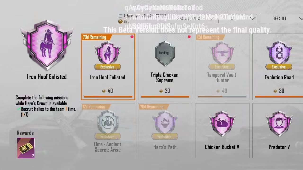 3 Trial Challenge Achievement PUBG 4.4 Final Beta New Meta