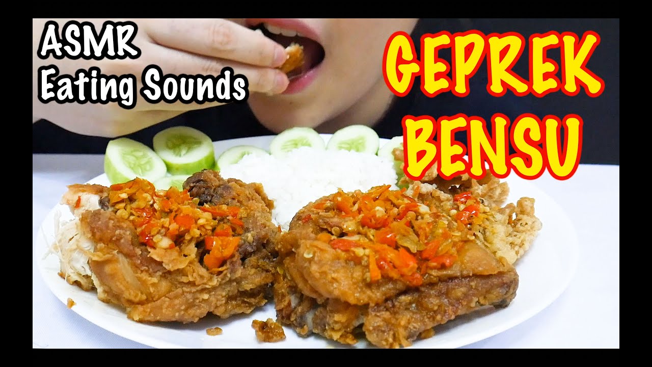 ASMR GEPREK BENSU (SUPER SPICY CHICKEN) | CRUNCHY GOODNESS EATING SOUNDS | ASMR INDONESIA