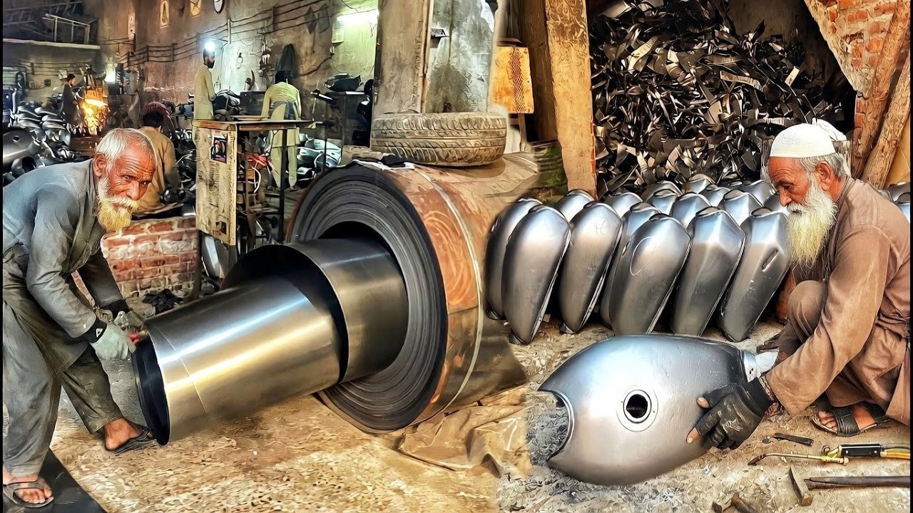 Amazing Manufacturing process of Motorcycle Fuel Tank With minimal tools