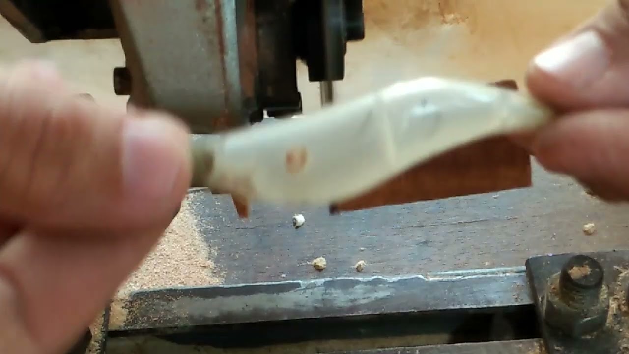 Membuat Body Lure Egi Dari Kayu Mirip Pabrikan Dari Plastik